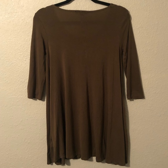 M Olive quarter sleeve t-shirt dress - Picture 2 of 2